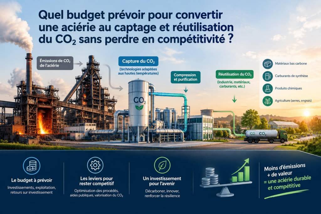 Quel budget prévoir pour convertir une aciérie au captage et réutilisation du co2 sans perdre en compétitivité