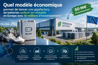 Quel modèle économique permet de lancer une gigafactory de batteries sodium-ion rentable en europe avec 50 millions d’investissement